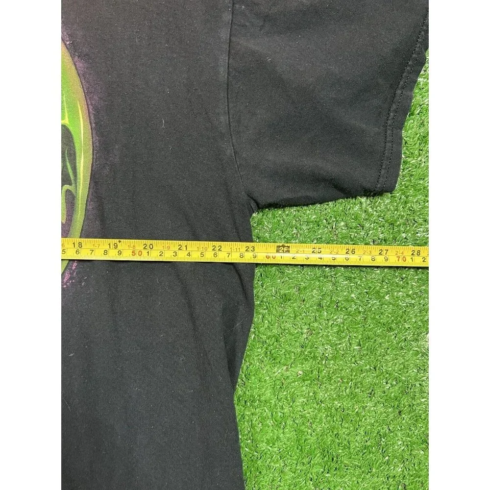 Vintage Dragon Shirt Mens Sz XL Black Luck Of The Irish Celtic‎ Cross Goth Y2K - Picture 5 of 5